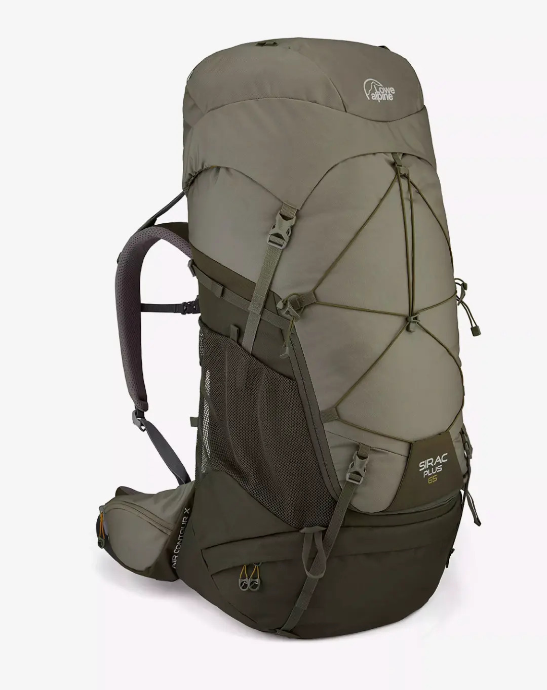 תרמיל טיולים LOWE ALPINE SIRAC PLUS 65L בצבע ירוק מבית לואו אלפין LOWE ALPINE
