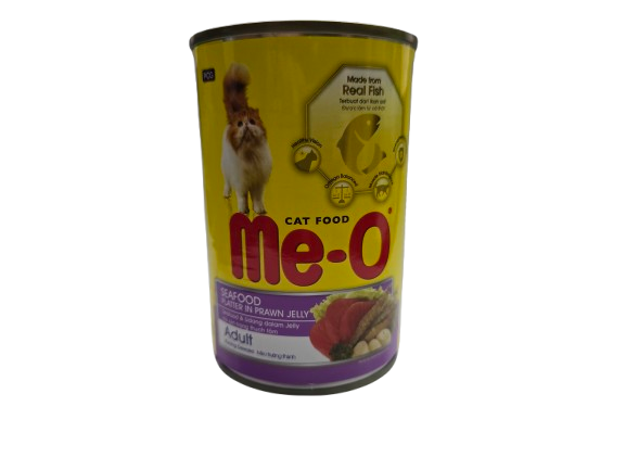מיאו שימור לחתול פטה פירות ים ושרימפס 400 גרם