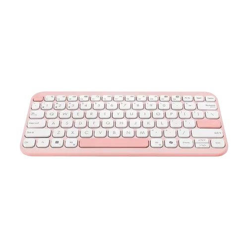 מקלדת אלחוטית Asus KW100 Marshmallow Bluetooth - עברית / אנגלית, צבע ורוד
