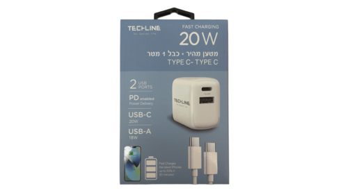 מטען  TYPE C מהיר 20W