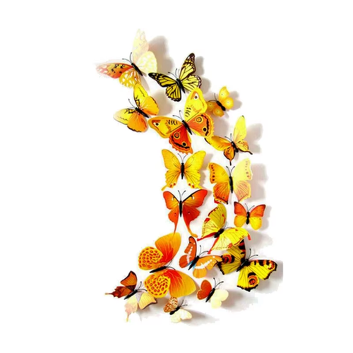 12 פרפרים דקורציה