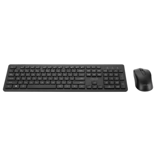 סט מקלדת ועכבר אלחוטי ASUS CW101 בצבע שחור עם עברית ואנגלית, חיבור RF 2.4GHz ותאימות ל-Windows
