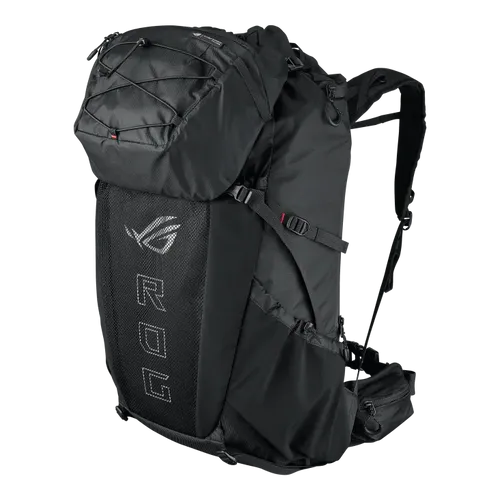 תיק גב ASUS ROG Archer ErgoAir BP3800 בצבע שחור למחשב נייד עד 18 אינץ עם עיצוב מודולרי, גב ארגונומי והגנה מלאה לציוד
