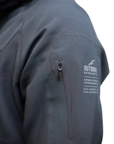 מעיל סופטשל תרמי Carbon שחור - Outdoor Revolution
