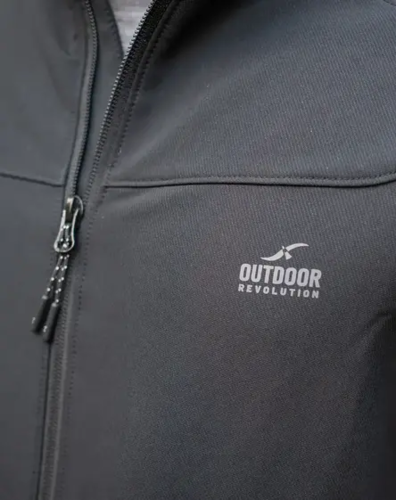 מעיל סופטשל תרמי Carbon שחור - Outdoor Revolution