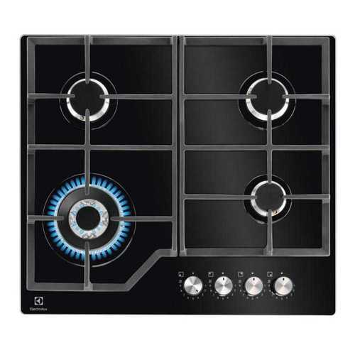 כיריים גז Electrolux KGG64362K זכוכית שחורה אלקטרולוקס
