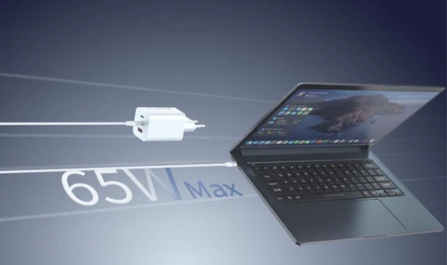 מטען קיר לבן 3 יציאות NONSTOP PowerLine 65W USB-C PD + כבל USB-C
