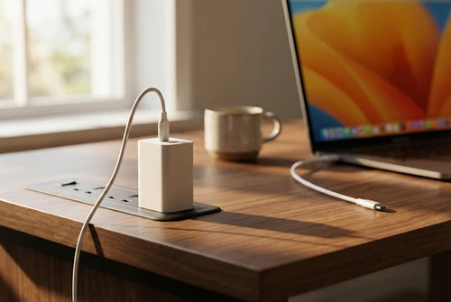 מטען קיר לבן 3 יציאות NONSTOP PowerLine 65W USB-C PD + כבל USB-C