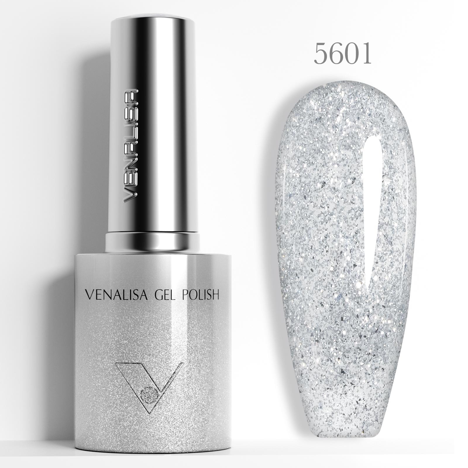 לק ג׳ל 10 מ״ל ונליסה Venalisa מס׳ 5601 גליטר