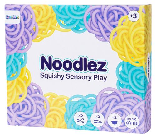 Noodlez משחק סנסורי נודלס מארז 300 גרם עם 7 אביזרי משחק