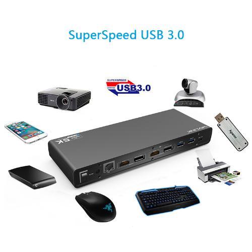 תחנת עגינה Wavlink USB-C Ultra 5k Docking Station WL-UG69DK1