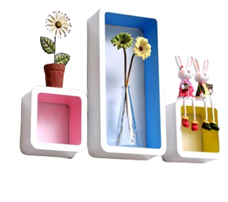 סט מדפי עץ צבעוני 63