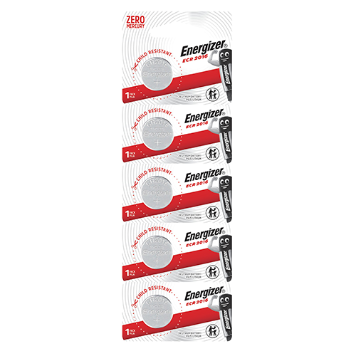 סוללת ליתיום Energizer CR2016 באריזת 5 סוללות