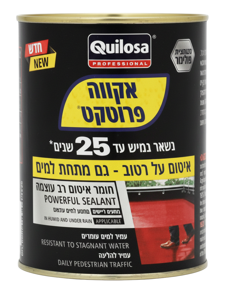 אקווה פרוטקט – חומר איטום אפור - 1 ליטר