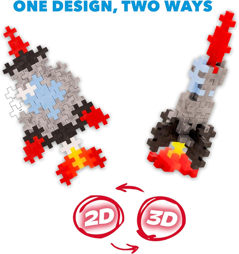 משחק הרכבה עם 125 חלקים לבניית 12 דגמים שטוחים או תלת מימדיים - חלל