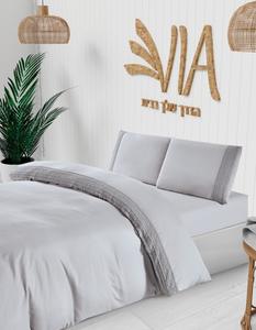 סט מצעים יוקרתי 100% סאטן עם תחרה - זוגי דגם "הרודס"