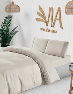 סט מצעים יוקרתי 100% סאטן עם תחרה - זוגי דגם "הרודס"