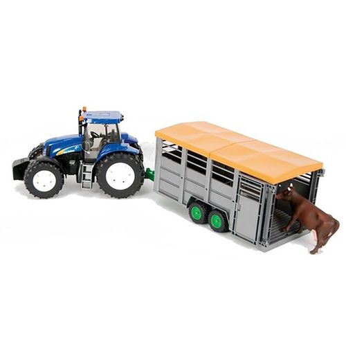 טרקטור New Holland T7.315 + עגלת בעלי חיים –  BRUDER 01695