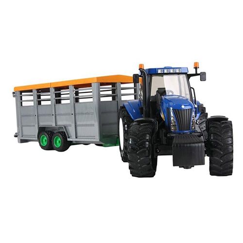 טרקטור New Holland T7.315 + עגלת בעלי חיים –  BRUDER 01695