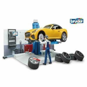 ערכת מוסך עם רכב רואדסטר ומכונאי – 62110 BRUDER