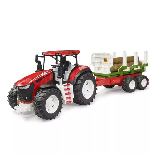 טרקטור עם עגלת עצים + 3 בולי עץ - BRUDER ROADMAX 3453