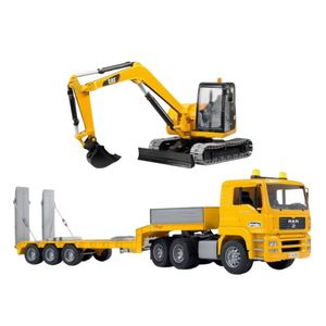 משאית MAN TAG גוררת מיני CAT מחפרון  - Bruder 01658