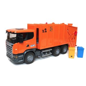 משאית זבל סקניה לילדים SCANIA כתומה - BRUDER 03560