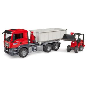 משאית עפר MAN דאמפ הידראולי + מיני Sch?ffer שופל - Bruder 03767