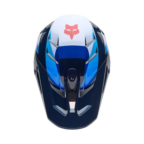 קסדת פוקס לבן / כחול - FOX V3 FADE HELMET V25