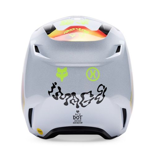 קסדת פוקס לבן - FOX V1 HELLO FUTURE V25
