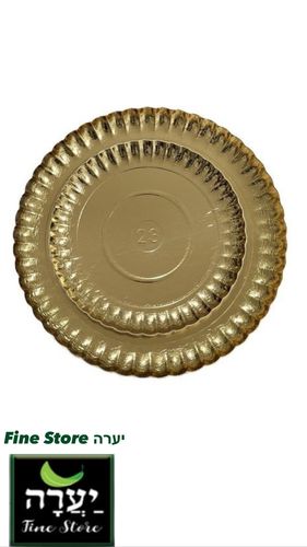מגש נייר עגול זהב קוטר 32 ס