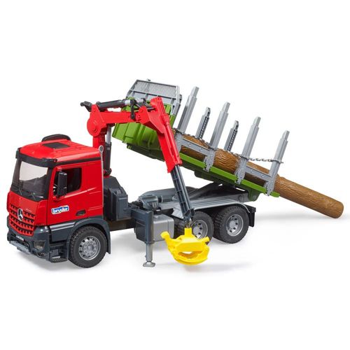 משאית מרצדס מעמיסה עצים - Bruder Mercedes Benz Arocs 3669