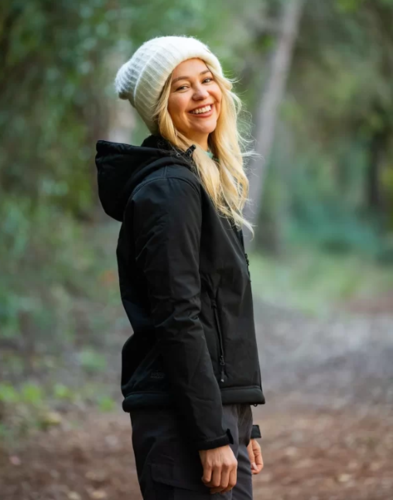 מעיל סופטשל לנשים שחור REBECCA OUTDOOR SOFTSHELLS