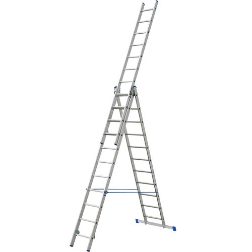 סולם מתארך אלומיניום ELKOP VHR P 3x13 - סולם תלת מקטעי מקצועי עם יכולת הארכה עד 9.15 מטר לעבודות גובה