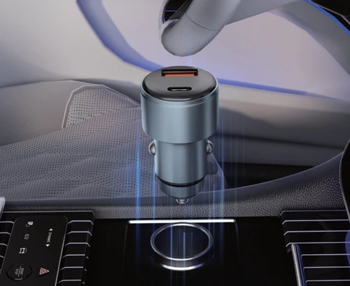מטען רכב 2 יציאות NONSTOP PowerLine PD+QC 48W + כבל USB-C to USB-C
