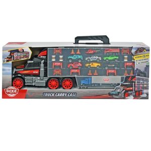 משאית מזוודה גדולה + 7 כלי רכב - DICKIE TOYS