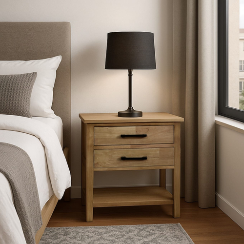 וינה - שידת עץ שתי מגירות | טבעי 