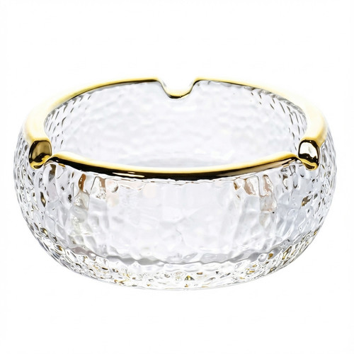 מאפרה קריסטל פס זהב