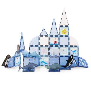 משחק הרכבה מגנטי בתלת מימד 67 חלקים עם 5 צבעי מילוי - אקווריום 