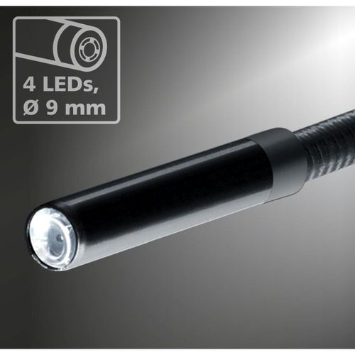 מערכת בדיקה ויזואלית VideoFlex G4 Ultra Laserliner דגם 082.240A - מכשיר מקצועי עם מסך צבע 3.5 אינץ', כבל גמיש 10 מטר ומצלמה 9 מ