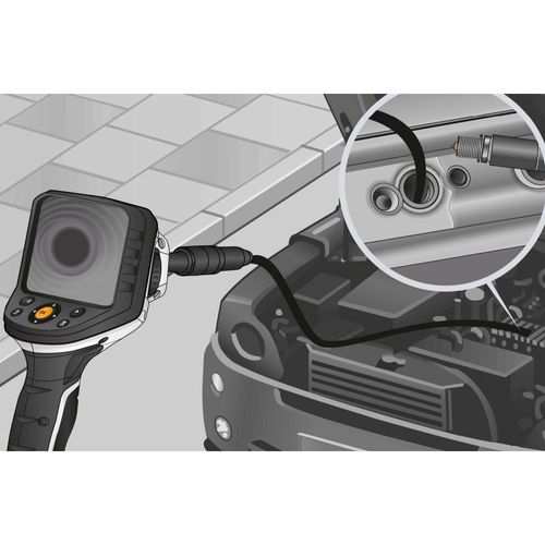 מערכת בדיקה ויזואלית VideoFlex G4 Ultra Laserliner דגם 082.240A - מכשיר מקצועי עם מסך צבע 3.5 אינץ', כבל גמיש 10 מטר ומצלמה 9 מ