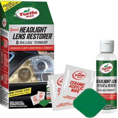 ערכת לחידוש פנסים ברכב  Turtle Wax Speed Headlight Cleaner Kit  קל ליישום