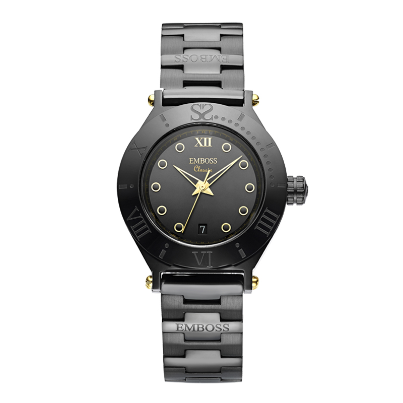 שעון EMBOSS CLASSIC אנלוגי יוקרתי לאישה