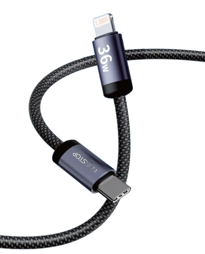 כבל טעינה וסנכרון NONSTOP PowerLine USB-C to Lightning 36W 