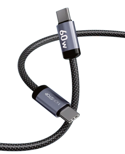 כבל טעינה וסנכרון NONSTOP PowerLine USB-C to USB-C 60W 