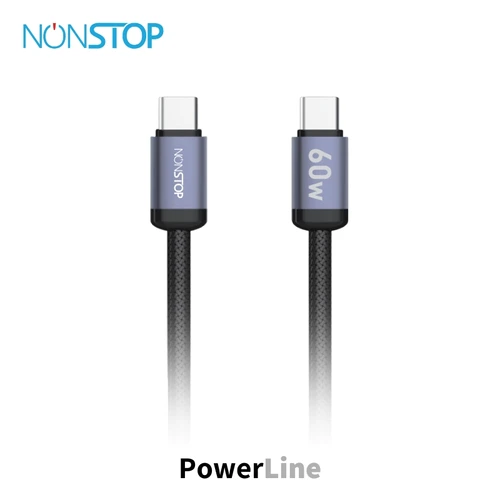כבל טעינה וסנכרון NONSTOP PowerLine USB-C to USB-C 60W 