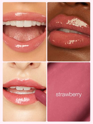 ליפ גלוס שפתיים -Juicy lip (strawberry) ורוד-אדום בהיר