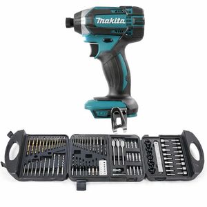 מברגת אימפקט DTD152Z 18V גוף בלבד Makita עם סט 122 חלקים