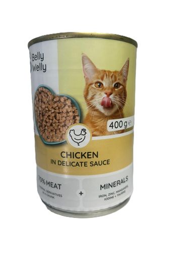 BELLY WELLY לחתול בטעם עוף 400 גרם