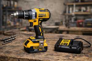 מברגה / מקדחה 20V DCD805 + סוללה 5A + מטען מהיר DEWALT  
